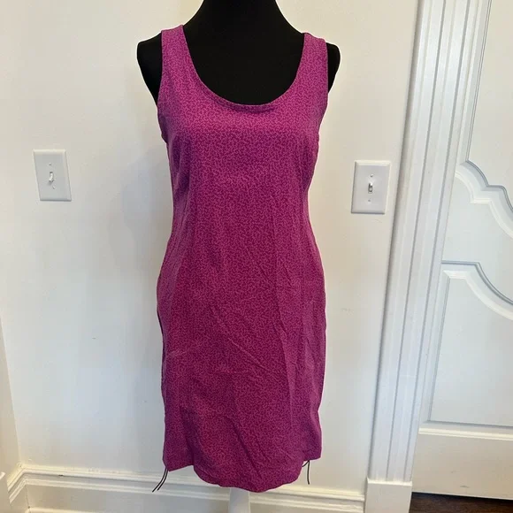 Columbia | Dresses | Columbia Womens Casual Anytime Dress Adjustable Hem  Upf 5 Print Pockets | Poshmark